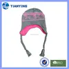 kids grey hello kitty jacquard hat with cotton and long braid