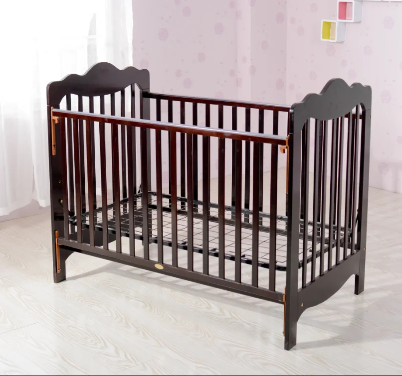 Wooden Baby Crib With Lock /simple Baby Crib/solid Wood Baby Crib Buy