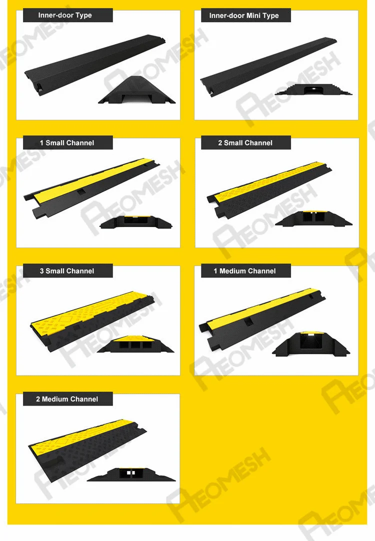 Cable Ramp Floor Protector/1 channel cable ramp/rubber cable protector ramp