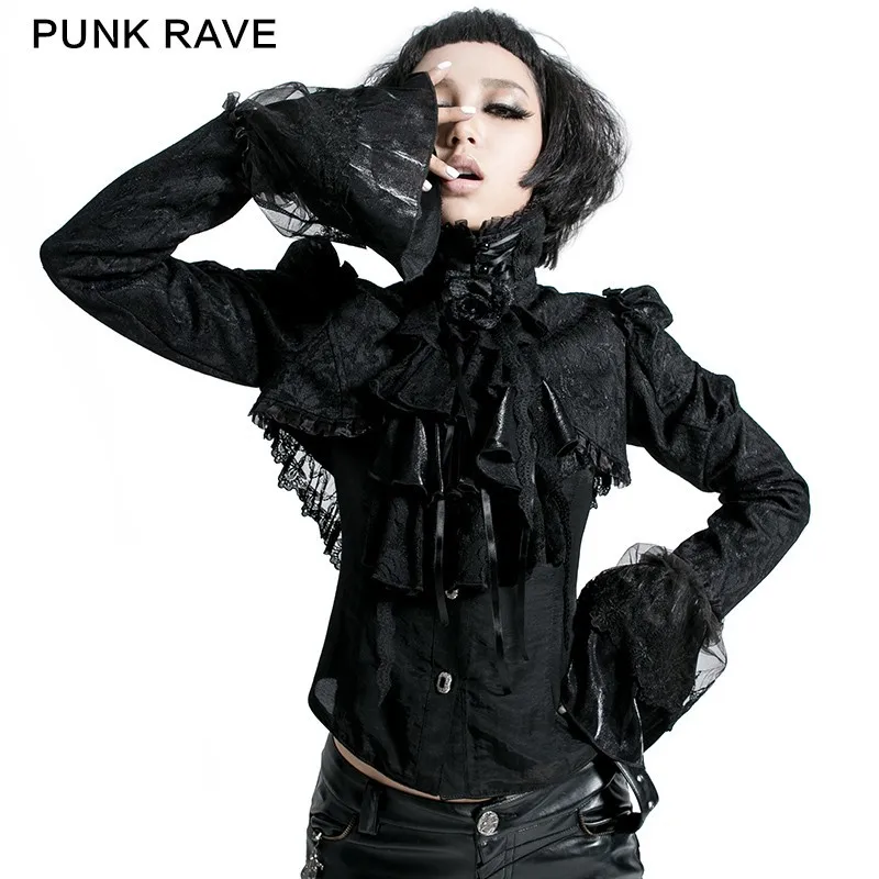 Гот покупать. Punk Rave одежда женская. Блузка в готическом стиле. Блузка в стиле Готика. Рубашка в готическом стиле женская.