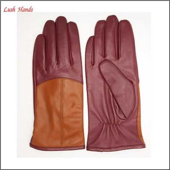2017 new style women custom-made colored leather gloves