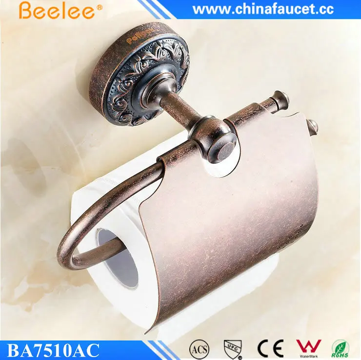 Copper Paper Towel and Toilet Paper Holder