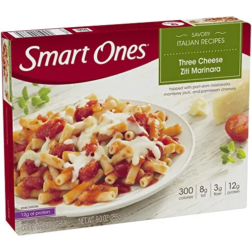 Smart Ones, Ziti Three Cheese, 97% Fat free, 9 oz (Frozen)