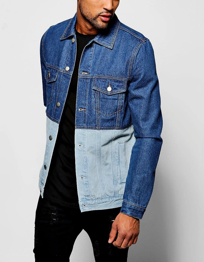 two tone jean jacket