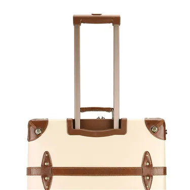 Retro style travel luggage set pu leather pink decorative case vintage suitcase