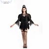 Halloween black witch angel wing vampire devil bar party costume