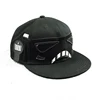 Small Order 6 Panel Cheap Custom Plastic Closure Black Snapback Hats Cap
