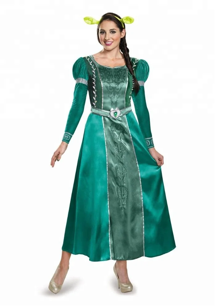 Deluxe Princess Fiona Adult hallowen Costume fancy dress for girls for wome...