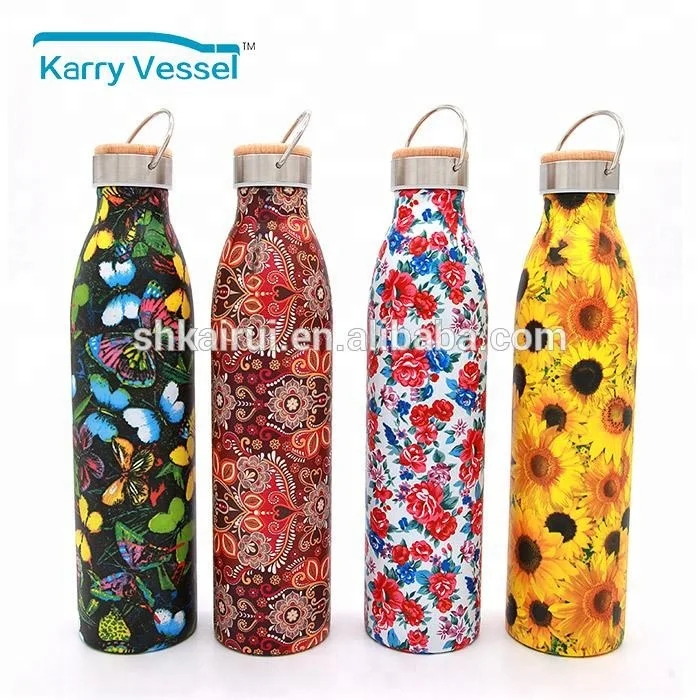 Stainless Steel Insulated Custom Logo Sport Water Bottle Double Wall Water Bottle With Lid