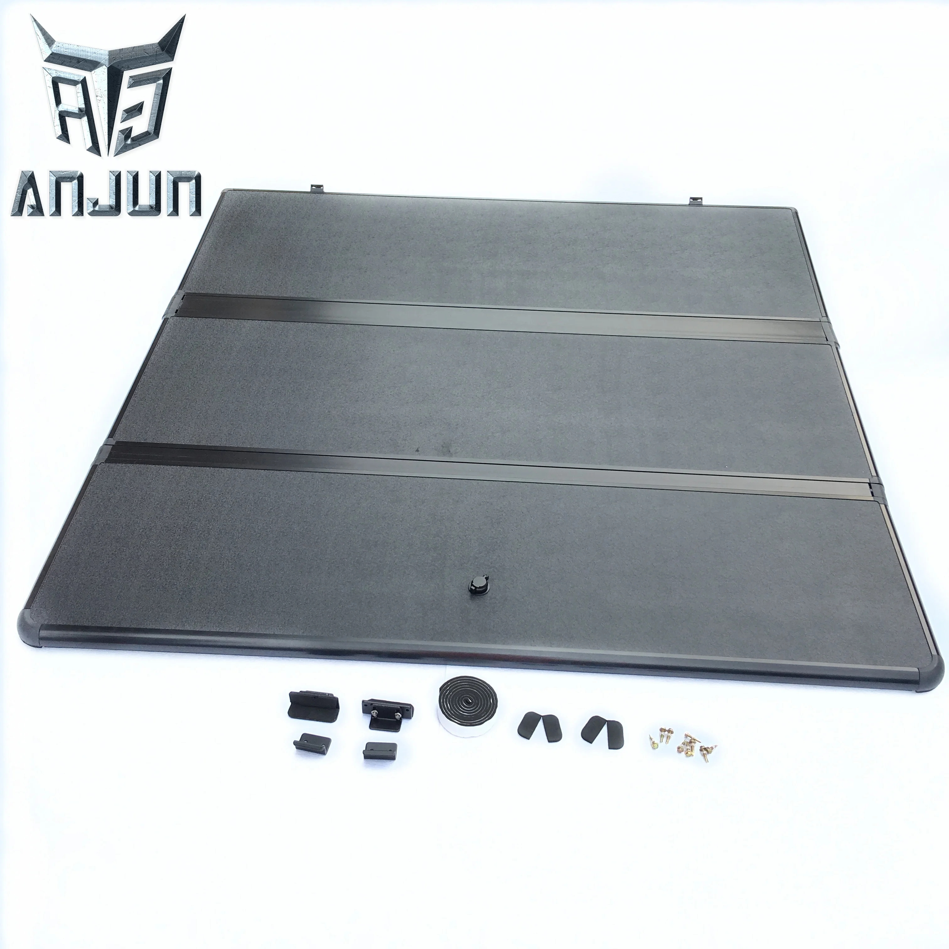 Anjun Auto Tri Fold Locking Pickup Truck Roll Up Tonneau Bed Cover For Hilux Revo Vigo Buy Tonneau Cover Hilux Bed Cover Tonneau Cover Roll Product On Alibaba Com