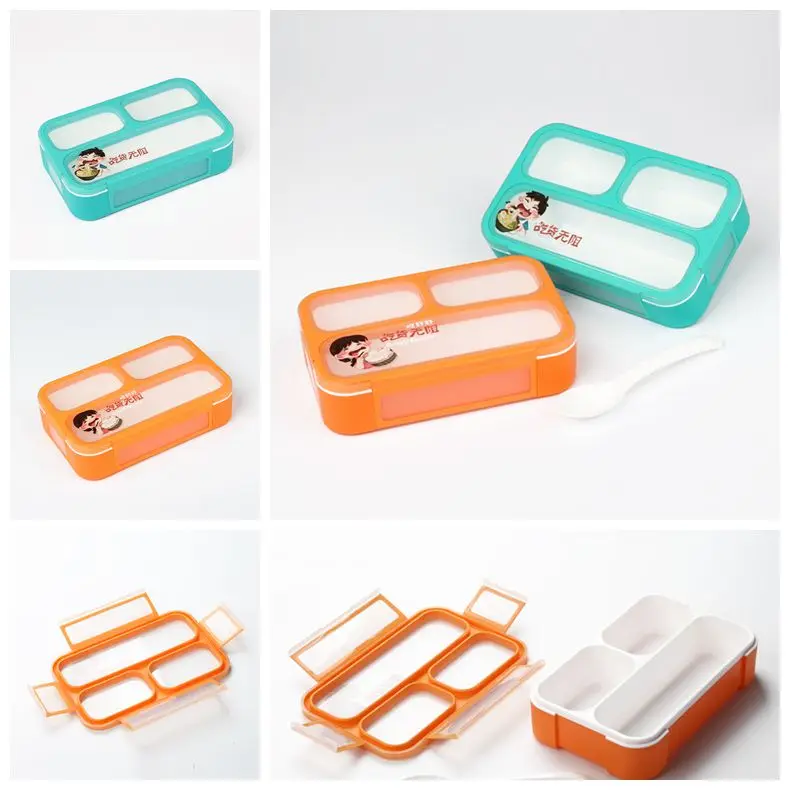 The Newest Yooyee Brand 3 Compartment Leakproof Totally Mini Lunch Box