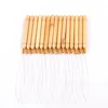 Stock Hair extensions Wooden pulling needle loop threader microbead loop pulling needle