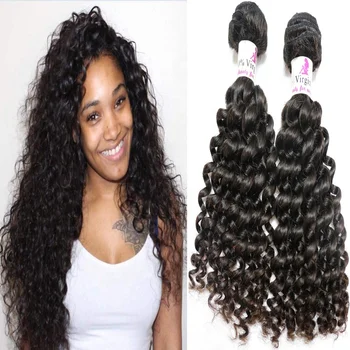 Most Popular Natural Black Curly Indian Virgin Non Remy Hair Buy