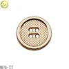 China supplier golden metal 4 holes button sewing shank buttons for coats