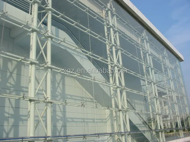 china prefabricated glass curtain steel building