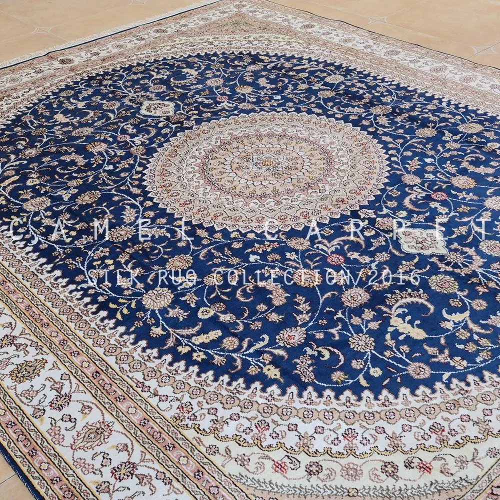 Large Blue Art Silk Hand Knotted Rug Traditional Chinese Silk Oriental Rugs Price Buy Chinese
