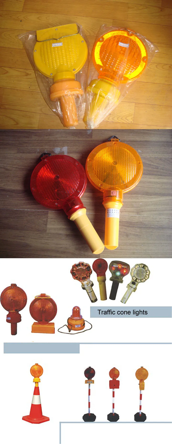 Good price road safety barricade traffic cone light