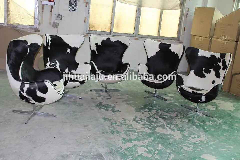 Replica Arne Jacobsen Cow Hide Leather Egg Shape Chair Jh1102 Buy