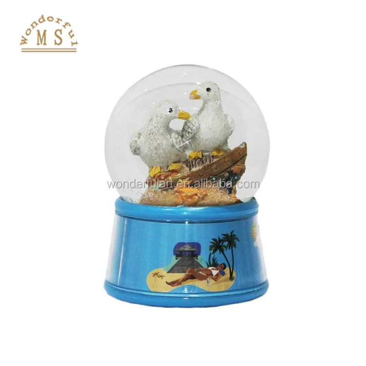 Hot selling sea world snow globe, resin snow globe custom made