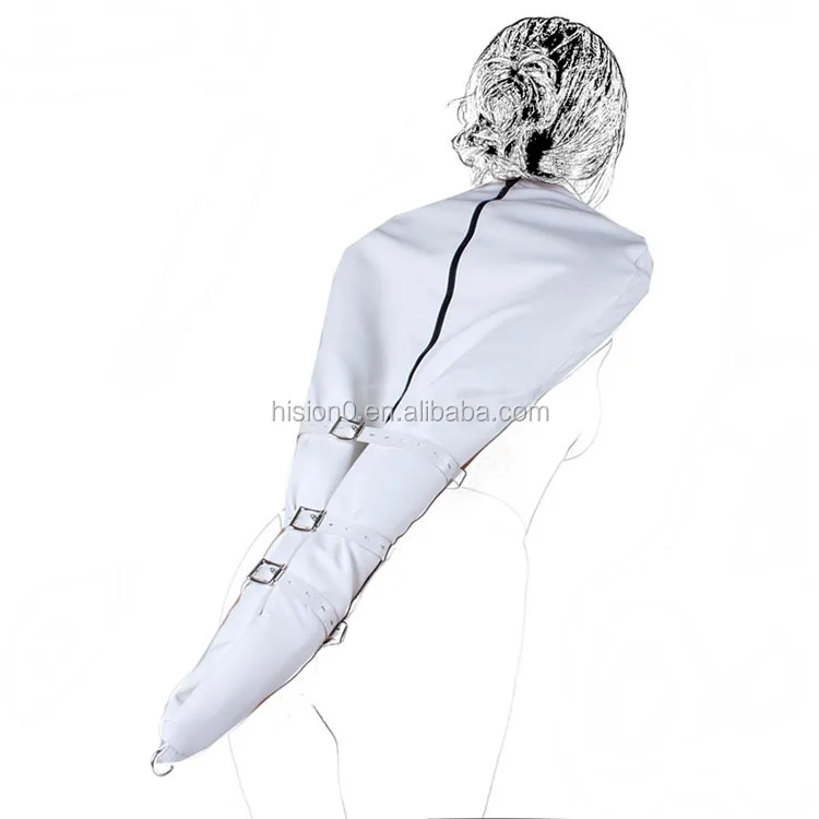 New Style Bondage Arm Glove Costume Pu Leather Arms Bound Lingerie Against Back In One Piece