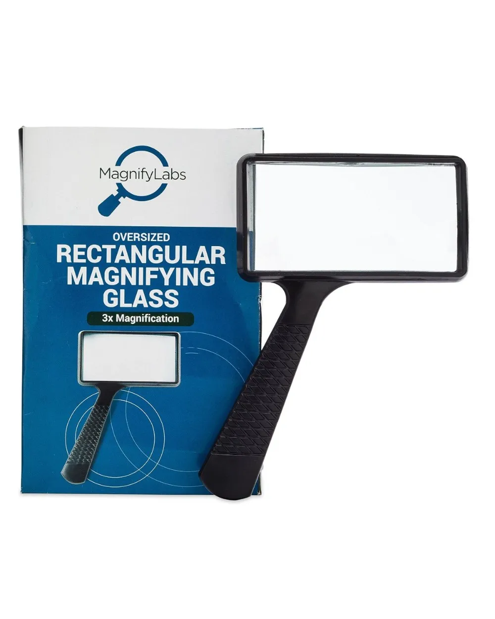 Magnifylabs Oversized Rectangular Magnifying Glass (3x Magnification ...