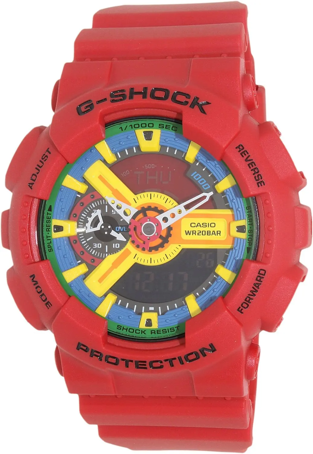 Buy Casio G Shock Ga 110fc 1adr Red Blue Yellow In Cheap Price On M Alibaba Com