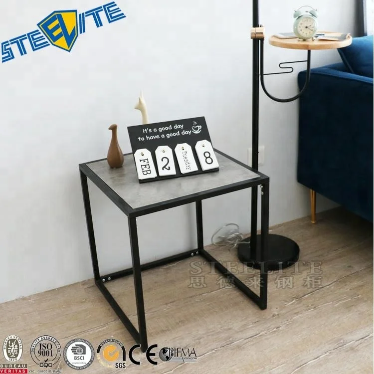 Modern Living Room Square Corner Side Table Metal Frame End Table For Magazines Books Lamp Buy Square Corner Side Table Metal Frame End Table End