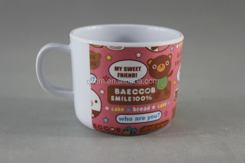 220-250ML Melamine children cup kids mug with handle