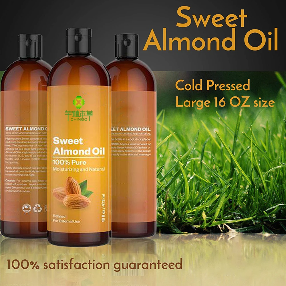 100 Pure & Natural Cold Pressed Virgin Unrefined Organic Sweet Almond
