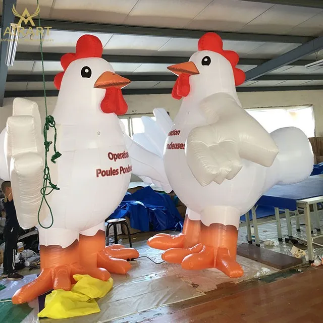 2019 New Mascot Inflatable Rooster Chicken Balloon For Advertising