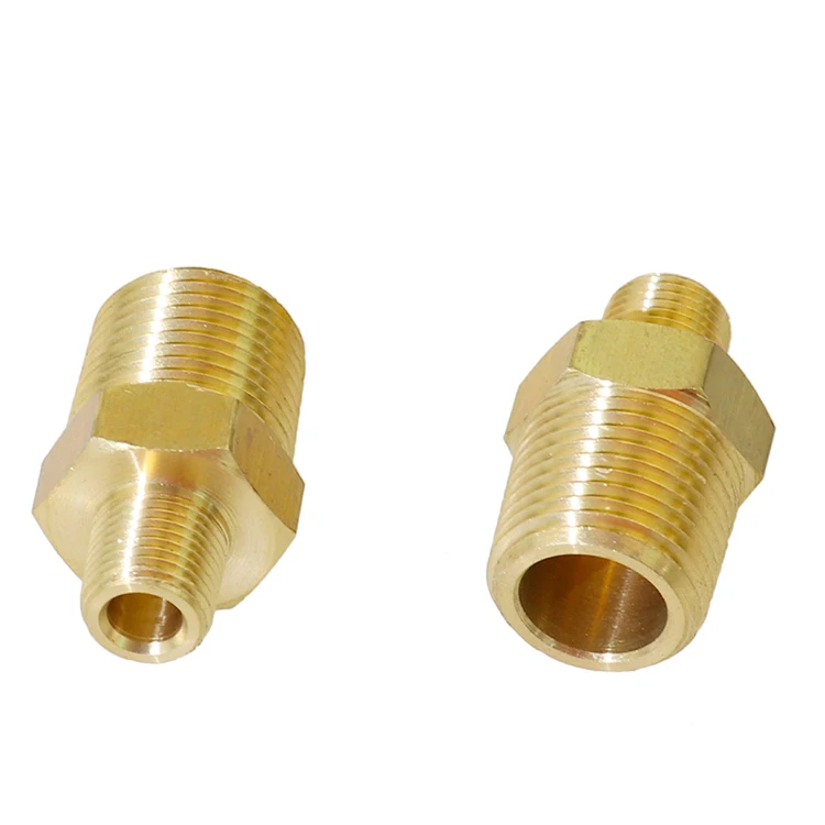 all kinds Hex Nipple Bushing Brass tube fitting Pipe Hose Fitting 3/8&quot;X 1/4&quot; SAE NPT Standard screw plug