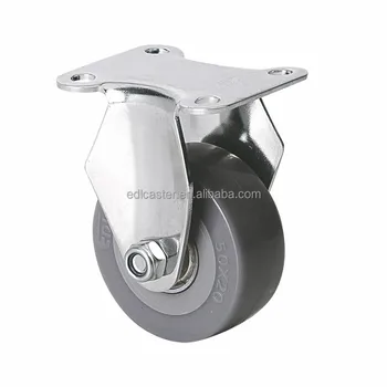 casters plastic inch mini edl wheels roller fixed plate 50kg castors trolley polyurethane pu stainless steel larger