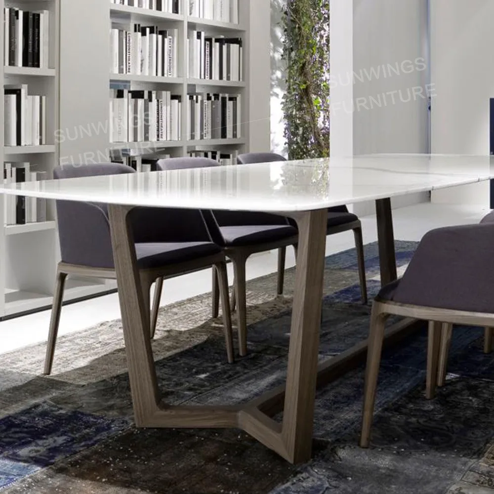 europe style modern marble top dining table for living room