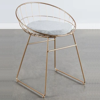 Triumph Gold Plating Steel Mesh Moon Chair With Cushion Glossy Triumph Gold Plating Steel Mesh Moon Chair With Cushion Glossy Metal Chairs Dining Room
