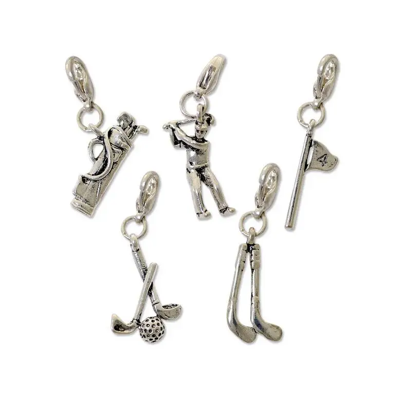 Antique Golf Charms Bracelet Golf Club Sports Charms On Wholesale Golf