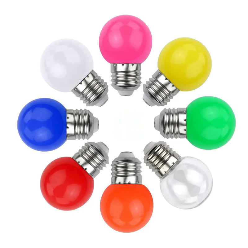 Colorful LED E27 G45 1W LED Decoration Globe bulbs