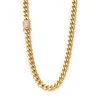 Missjewelry Heavy Stainless Steel Miami Cuban Link 18K Gold Plated Chain Necklace Jewelry