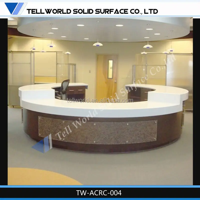 Modern Hotel Reception Desk Round Table Cash Register Desk