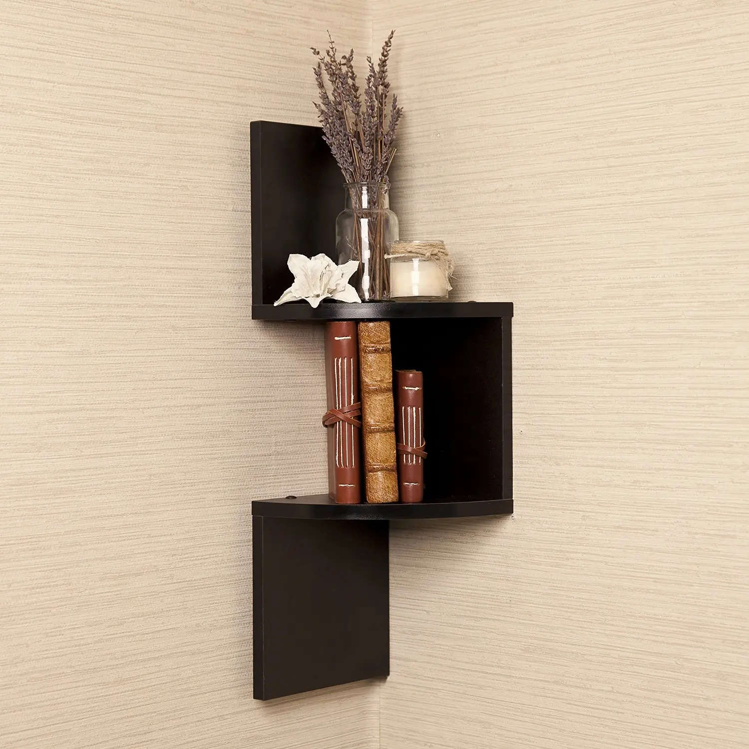 modern corner wall shelf