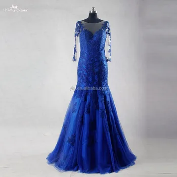 long sleeve royal blue bridesmaid dresses