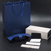 HJ Blue Leather sunglasses case suit Fold Eyewear Glasses high quality Case Sunglasses box