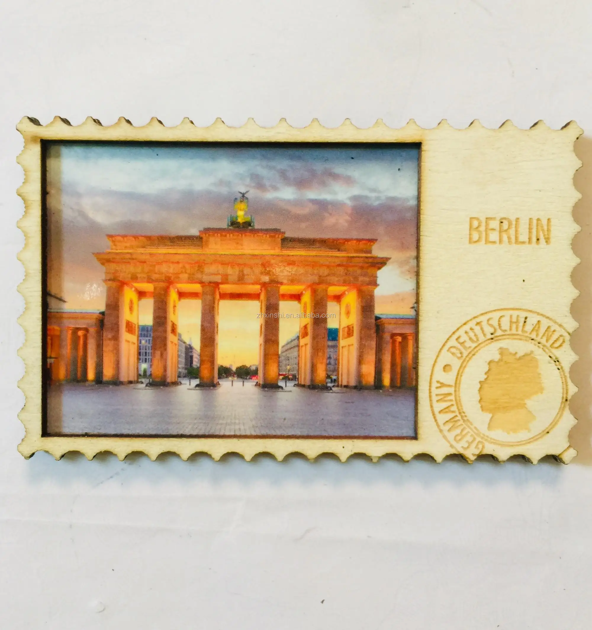 Sublimation Ceramic 3d Wooden Souvenir Custom Made European Souvenir