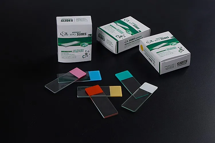 Предметное стекло под микроскопом. Frosted Microscope Slides Huida.