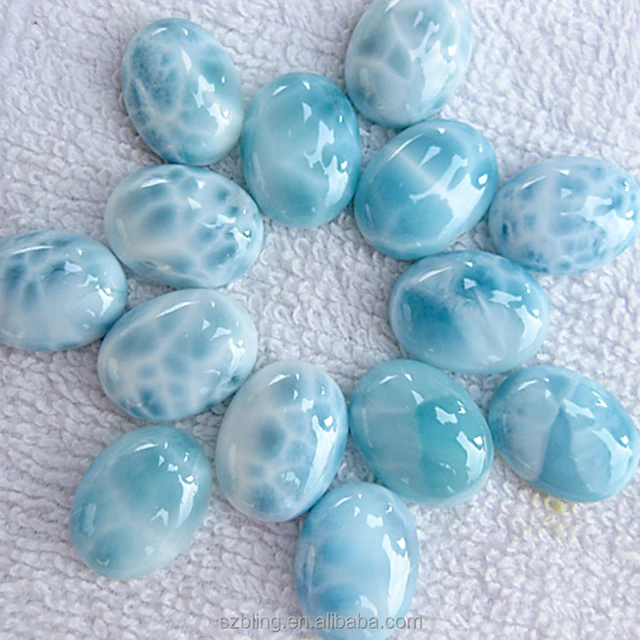 29.35 Carat sky blue Larimar Cabochon Wholesale Price Natural Loose Gemstone New Arrived Use For Earring Pendant Jewelry