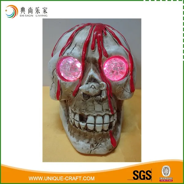Polyresin Eco-Friendly,lighted Resin Material Polyresin skull
