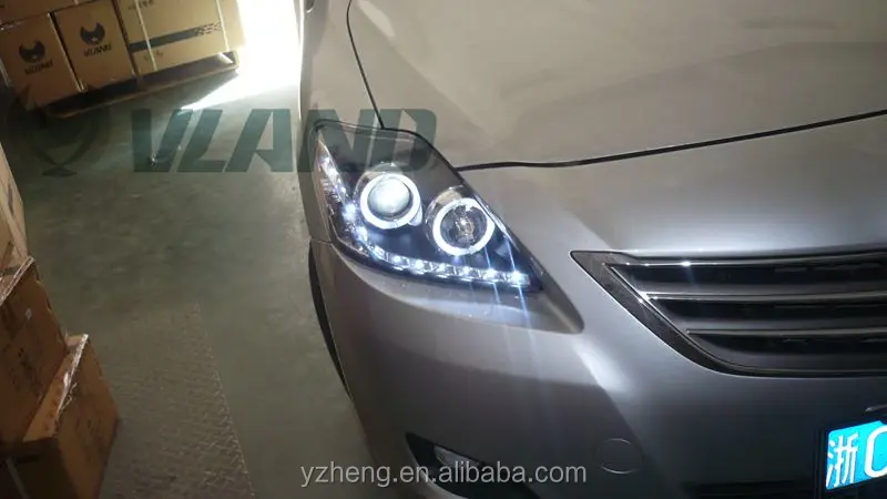 Vland factory car headlights for Vios 2008-2013 LED head lights LED DRL plug and play