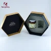 china custom luxury logo rose gold honeycomb cardboard box with 2 glass bottle for oral liquid/jam/honey packaging box