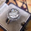 Shiny Big Gem CZ Diamond 1.5ct Simulation Elegant Wedding Ring for Woman SMT4390