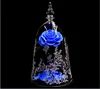 Creative preserved fresh flower rose glass cover LED romantic display Valentine's Day gifts