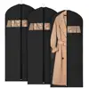 wholesale Black nylon zip lock foldable polyester oxford garment packaging bag for long wedding dance dress/luxury gown/bridal